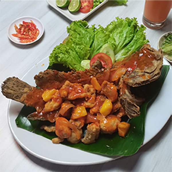 Kerapu tepung asam manis